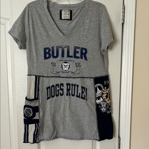 Butler University Grey 'Dogs Rule!' Patchwork Tee